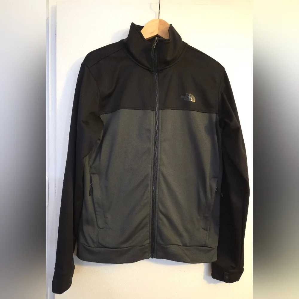 The North Face Black and Gray Performance Jacket with Stand-Up‎ Collar